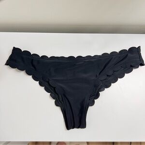 Vintage Y2K A&F Black Scalloped Edge Bikini Bottom